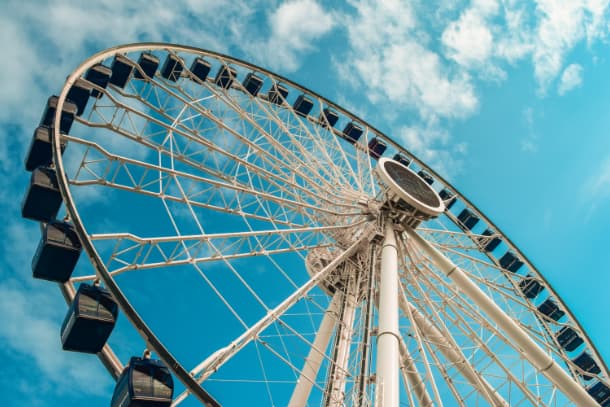 The Ferris wheel at Navy Pier in Chicago
